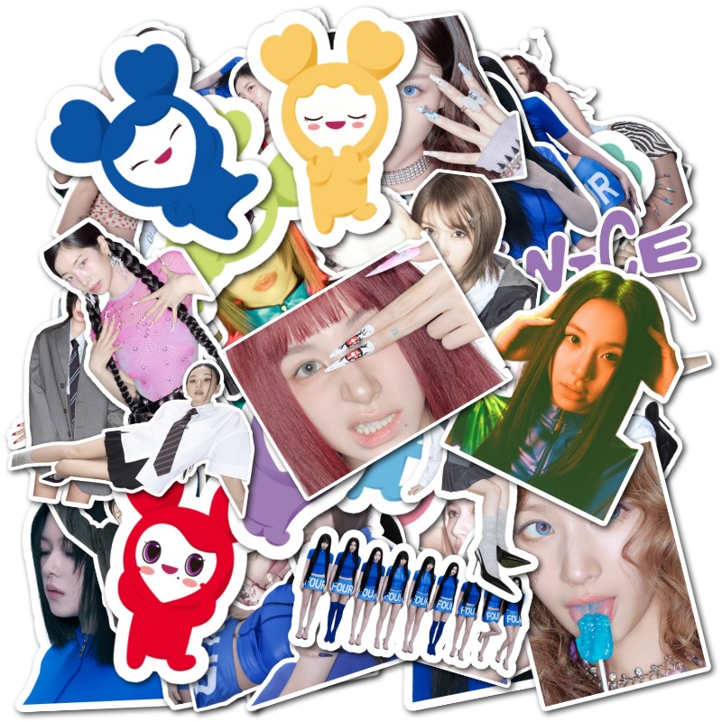 Vinyl Figure Blank - 56 Stück TWICE Niedliche Anime-Charakter Graffiti-Aufkleber