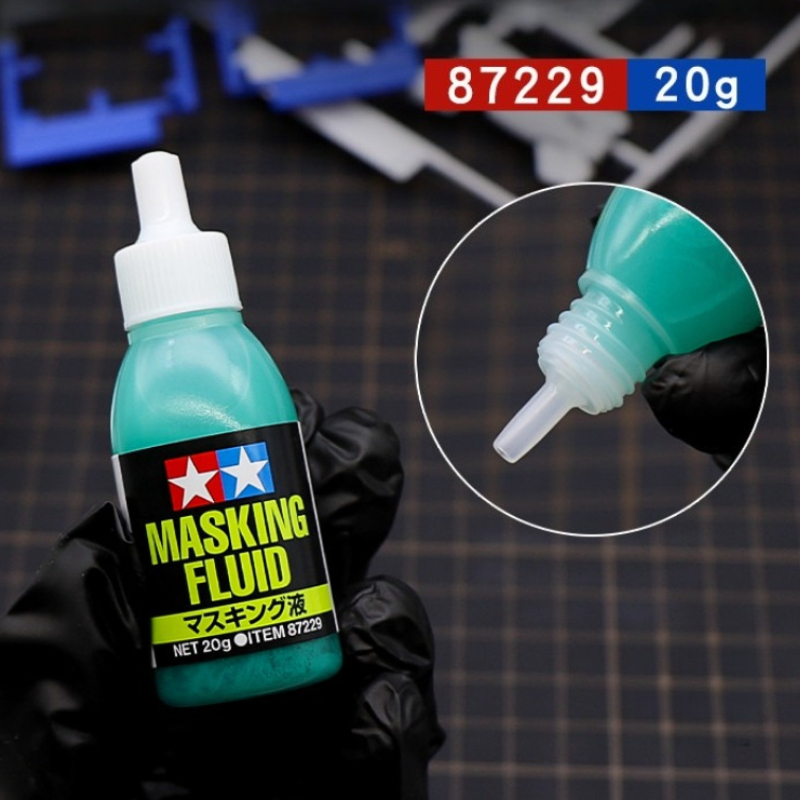 Tamiya Model Paint Set - Tamiya 87229 Wasserbasierte Abdeckflüssigkeit 20g, abziehbare,