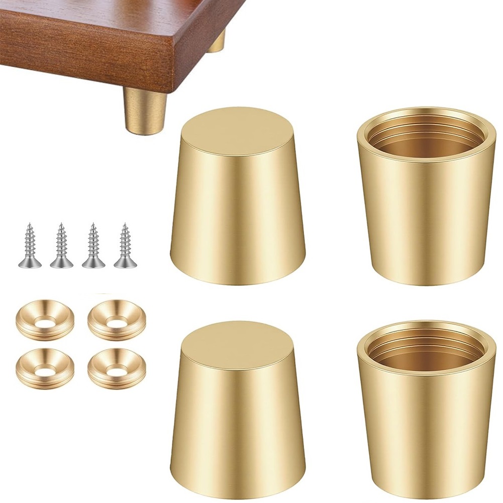 Display Risers Set - 4er-Set Messing-Schneidebrettfüße, rutschfeste Stabilisatoren für Schmuckkästen,