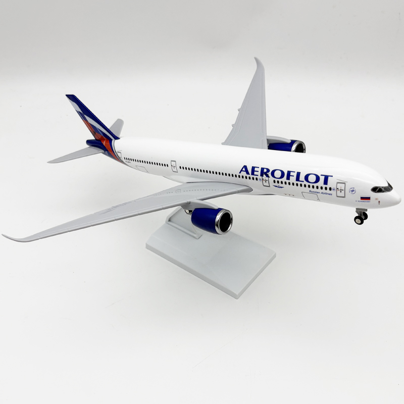 Model Airplane Plastic - 30cm Plastikmodell A350 Russische Fluggesellschaften Druckguss