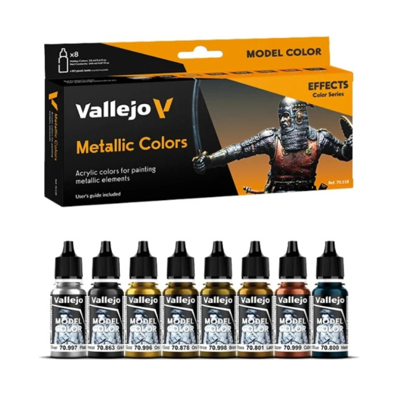 Tamiya Model Paint Set - Vallejo 70118 Metallic Color Umweltfreundliches Farbset