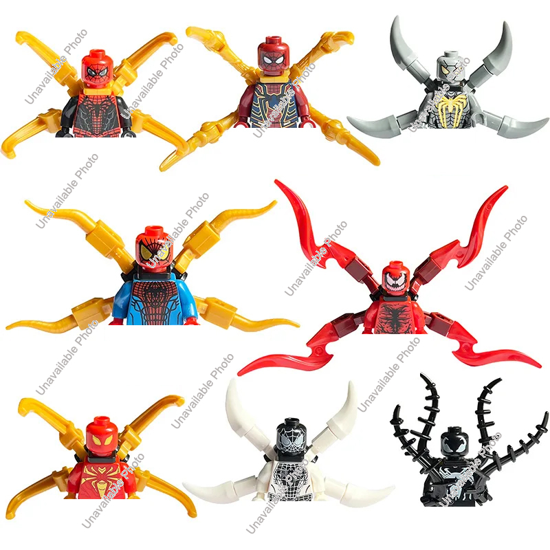Lego Set Creator - Hot Toys 8-teiliges Set Marvel-Superhelden, Anime-Charaktere,