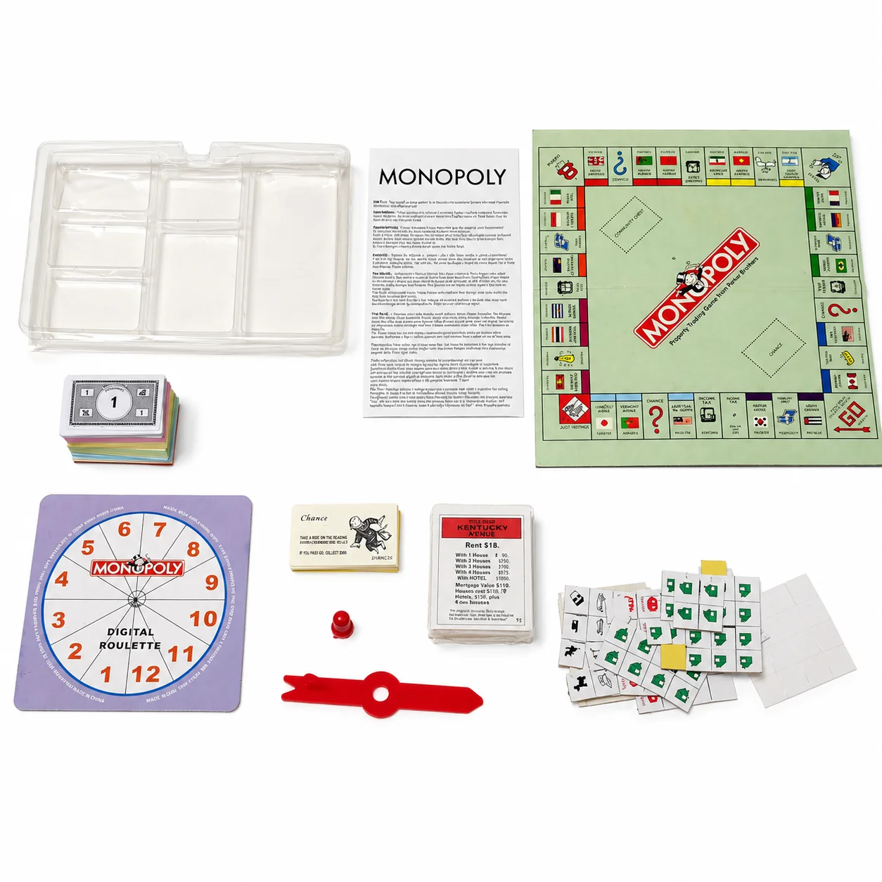 Hasbro Game Monopoly - Monopoly Klassisches Brettspiel Familien-Immobilienhandelsspiel Tragbares Kinder-