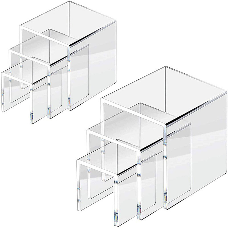 Display Risers Set - 6-teiliges Set Acryl-Displayständer für Schmuck, Actionfiguren,