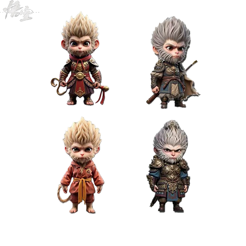 Vinyl Figure Blank - Schlüsselanhänger, Acryl-Anhänger, schwarzer Mythos, Sonne, Wukong,