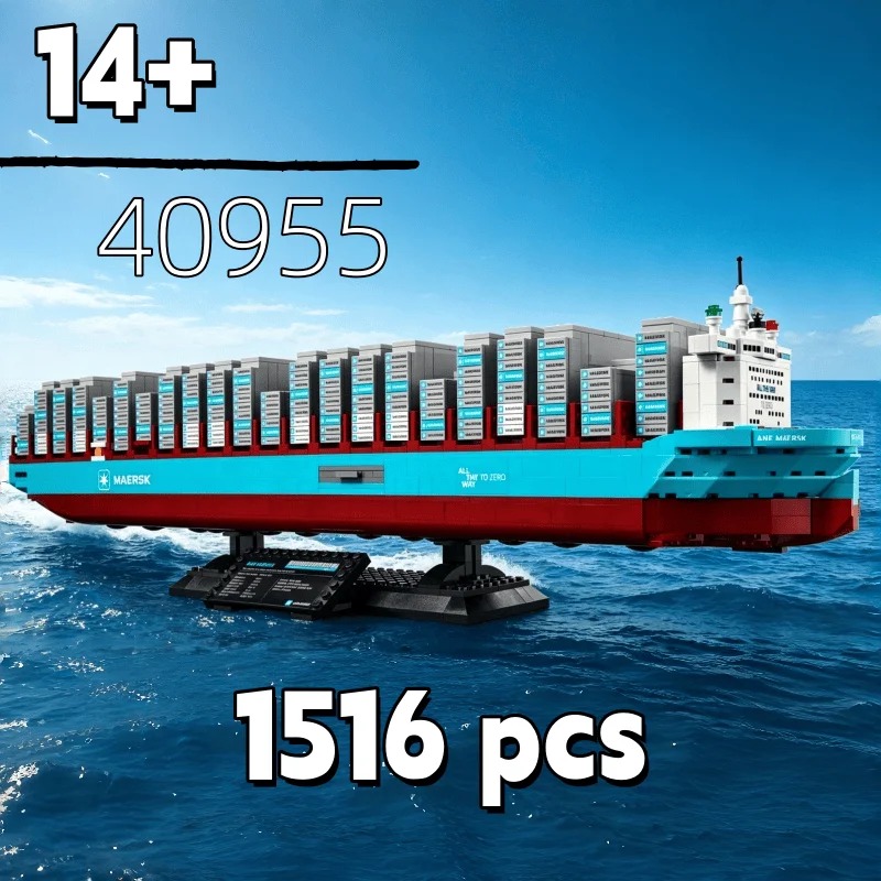 Lego Set Technic - Neues 2026 Dual-Fuel Container-Schiff Bausteine Puzzle-Set,