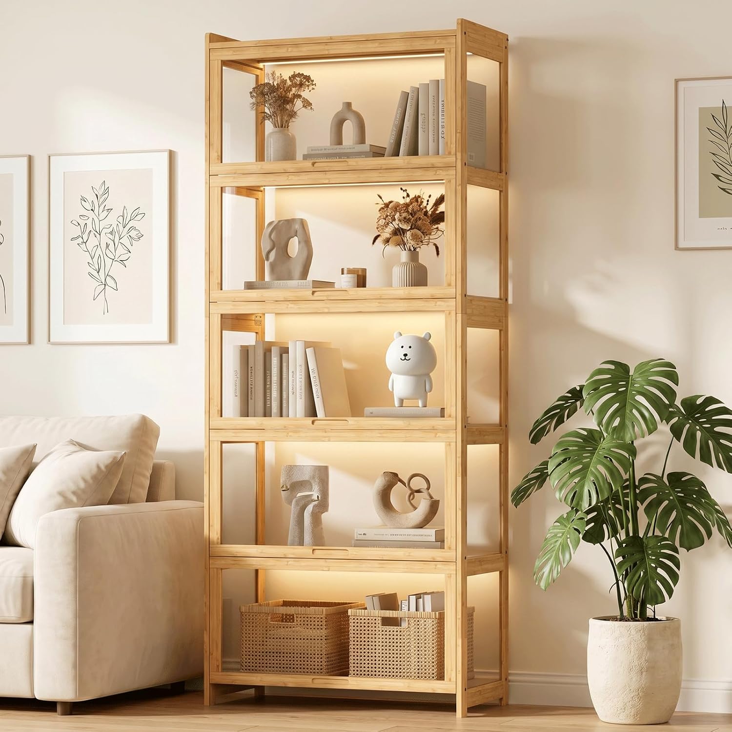 Vitrine mit Acryl-Türen, 5-stu – Display Case Acrylic Bewertung und Preis