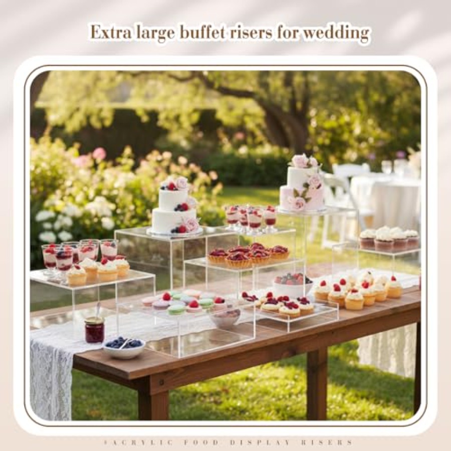 7-teiliges Extra Großes Buffet – Display Risers Set Bewertung und Preis
