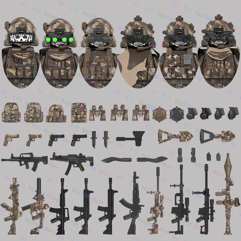 MOC Militär Soldaten Action-fi – Lego Minifigure Holder Bewertung und Preis